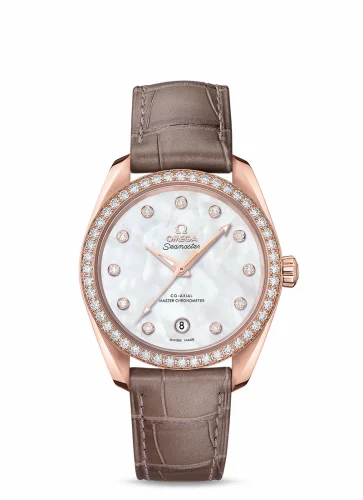 Omega Seamaster Aqua Terra 150M Master Chronometer 38 Sedna Gold / Diamond / MOP / Alligator 220.58.38.20.55.001 (22058382055001)